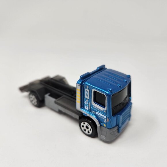 Hot Wheels MBX Flatbed King Die-Cast Truck Toy 2017 Mattel Blue & Gray Model - Picture 3 of 7